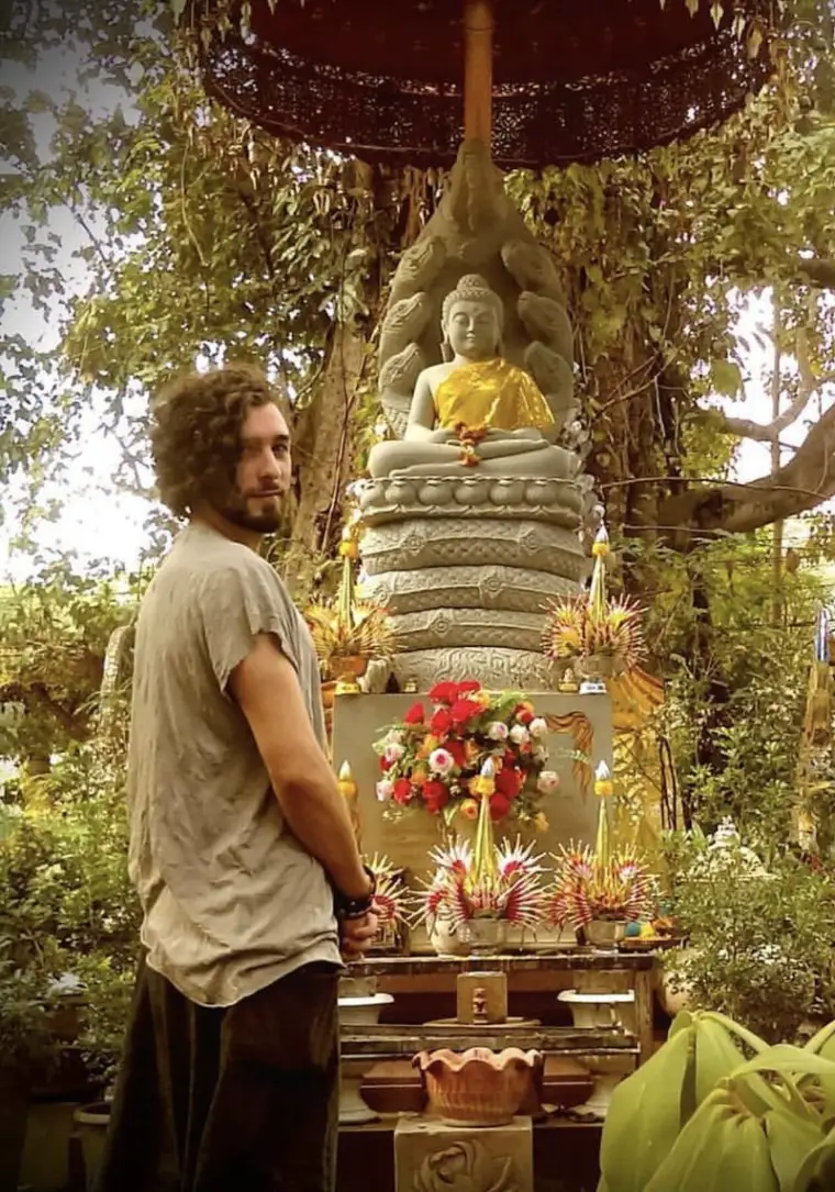 Thomas, at a temple in Thailand